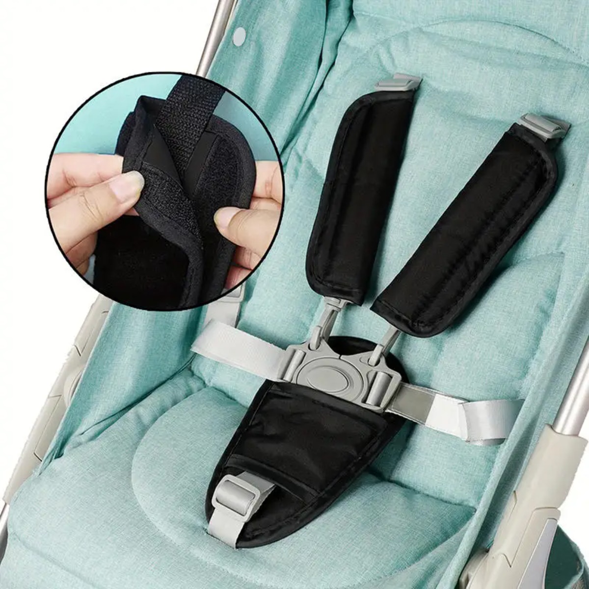 Infant Car Seat Cover - Baby-Autositz-Gurtpolster Universelle Kinderwagen-Schultergurt-Abdeckungen Verhindern Strangulation Weiche